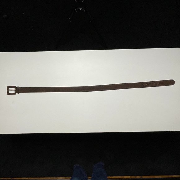 Ralph Lauren Chocolate Brown Suede Leather Belt - Picture 1 of 4